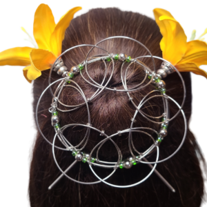 Majestic Hair Flower with Silk Flower Stems